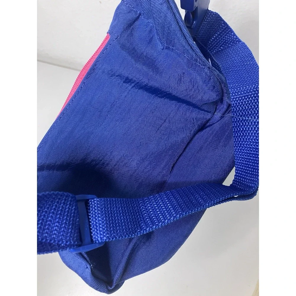 Vintage Fanny Pack Cross Body Bag High Elegance 80s 90s Royal Blue Colorblock